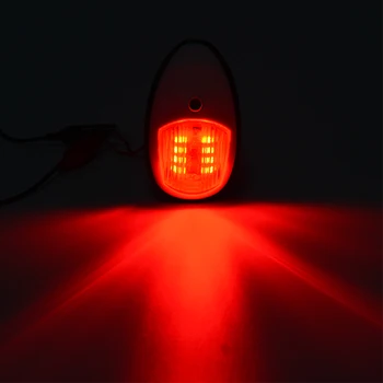 2vnt Universalus Navigacijos Šviesos Lempa Jūriniams Valtis Jachta LED Lemputė Raudona/Žalia Korpusas ABS Plastikas Šviesos Signalas 10V-30 V