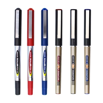 24PCS BAOKE BK110 Tiesiogiai-skystis-roller Pen 0,5 mm, Juodos, Greitai džiūstantys Gelio Rašiklis Mielas Stacionarių Pasirašymo Pen
