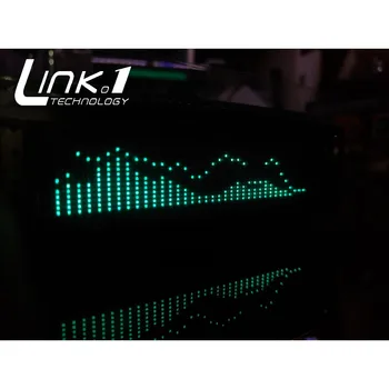 LINK1 7115-J VFD Muzikos Garso Spektro Rodiklis / su remote control/VU Meter /Precision Laikrodis/Reguliuojamas AGC Režimas