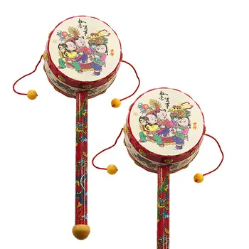 Barška Žaislams Kinijos Senovės Animacinių filmų Kopijuoti Sukasi Žaislai Barška Būgnai Vaikų Animacinių filmų Kūdikio Ranka Bell Plastikiniai Žaislai