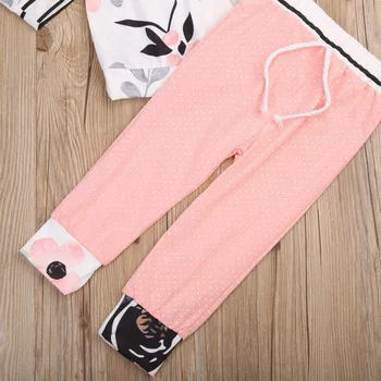 Naujas Mados 3pcs Nustatyti Bamblys Kūdikių Naujagimį Berniuką Mergina T-marškinėliai su Gobtuvu Viršūnes Kelnes Legging Komplektus Nustatyti Laisvas Drabužius