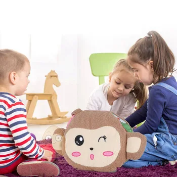 Kūdikių Mielas Gyvūnų Medžiaga Knyga 3D Animaciją Beždžionė Stiliaus Minkštas Neperšlampamas Audinys Mokyti Žaidimo, Mokymosi Pradžioje Švietimo Vaikams