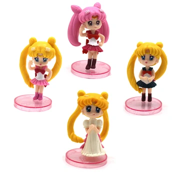 Anime Duomenys Sailor Moon Veiksmų Skaičiai Sailor Moon Pav Nustatyti Sparnus PVC Sailor Moon Cake Žaislai Apdaila Modelis Žaislas, Lėlė Dovanos