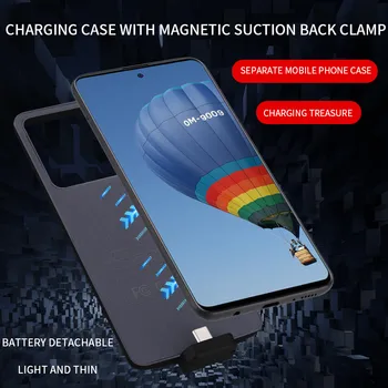 7000mah Slim Baterijos Kroviklis Atveju, Samsung Galaxy A31 Plonas Silikono atsparus smūgiams Telefono Maitinimo banko Byloje Atgal įrašą baterijos Dangtelis