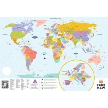 Truemap plius nulio sluoksnio pasaulio žemėlapis