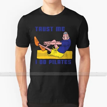 Juokingi vyriški Pilates T - Shirt Marškinėliai Custom Design Medvilnės Vyrams, Moterims, T - Shirt Vasaros Viršūnes jogos namaste om man patinka joga juokinga