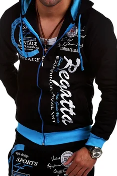 ZOGAA 2019 naujas prekės ženklas mados gatvės stiliaus sportinis kostiumas sporto bėgiojimas hoodie spausdinimo vyriški laisvalaikio sportinis kostiumas 3 spalvų dydis S-3XL