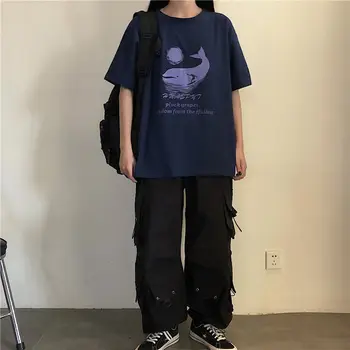 T-marškinėliai Moterims trumpomis Rankovėmis Atspausdintas Unisex Japonijos Retro Harajuku Moterų Bf Pora 2020 Naujas Mados Stilius Femme Drabužių Tees
