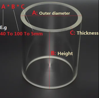 Borosilikatinio stiklo kolonėlė, Borosilikatinio stiklo vamzdis, Aukštis 150mm, Storis 4----10 mm(Paklaida ±1mm)