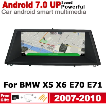 Android 7.0 iki IPS automobilių HD Ekranas grotuvo BMW X5 X6 E71 e70 