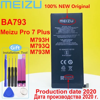 NAUJAS Originalus BA793 Už Meizu Pro 7 Plius Baterija M793H/M793M/M793Q BA792 Už Meizu Pro 7 Baterija M792H/M792Q/M792C + Dovana Įrankiai