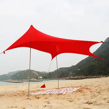 Paplūdimio skėtį nuo saulės Šeimos Paplūdimio skėtį nuo saulės Lengvas Saulės Pavėsyje Palapinė su Sandbag Inkarai UPF50+ UV Didelis Nešiojamų Baldakimu Parkų