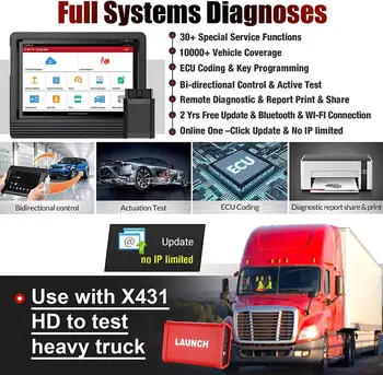 LAUNCH X431 V+ Bi-Directional Visiškai Sistemų Diagnostikos skaitytuvo Automobilių OBD Klavišą Programavimo Profesionalus Automobilių OBD2 Skaneris