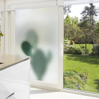 Žaliųjų augalų matinis modelis elektrostatinės matinio stiklo plėvelė custom vonios tualeto virtuvės lango stiklo plėvelės apdaila
