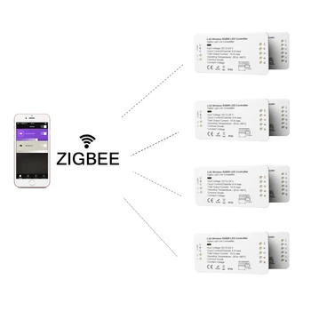 1-6pcs Gledopto Zigbee 3.0 2ID Smart Home RGBW Jungiklis DC12-24V LED Juostelės Dimmer Nuotolinis Valdiklis Dirbti su Homekit Alexa ECHO