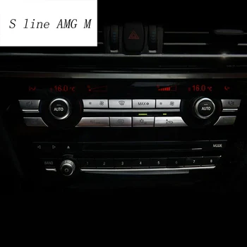 Automobilio stilius Kontrolės oro kondicionavimo sistema, CD pulto mygtukas dangtelis Sitcker BMW 5 6 7 serijos F10 yra f01 F02 X3 X4 F25 F26 x5 x6 f15 f16