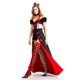 Halloween Kostiumai Moterims Suaugusiųjų Jumpsuits & Rompers Karalienė Anime Cosplay Kostiumų Kalėdų Vakarėlį Drabužius COS Suknelė Moterims