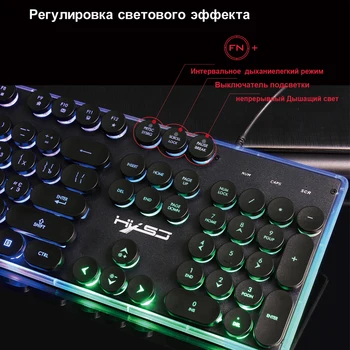 Rusijos Laidinė Klaviatūra Žaidimų Klaviatūra, Pele Nustatyti 104 Klavišų Apšvietimas apšvietimas RGB Klaviatūros Gamer Pelė Klaviatūra Kompiuteris