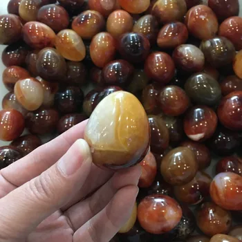 Natūralus Akmuo mini Kiaušinių poliruoti Raudona Karneolis Agato akmens kiaušinis