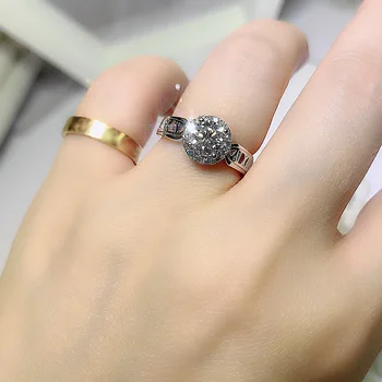 2021 naujas prabangus halo 925 sterlingas sidabro vestuvinis žiedas keičiamo dydžio moterims lady jubiliejų dovana, papuošalai urmu parduoti R5912