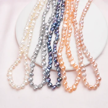 ASHIQI Gamtos Baroko perlų Papuošalų Rinkiniai 7-8mm Nekilnojamojo Gėlavandenių perlų Karoliai, Apyrankės moterims, Naują Atvykimo