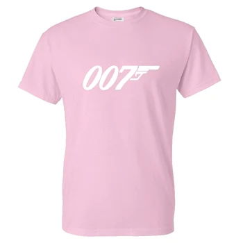 Pavasario Vasaros Mados 007, T-marškinėliai Kieto Spalvų Spausdinta Vyrai Moterys Streetwear Mados Marškinėlius James Bond Medvilnės Hip-Hop marškinėliai Topai