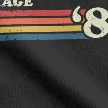 80-ųjų Retro Stripes Vyrų Marškinėlius, Gimęs 1980 M. Tee Marškinėliai 40 Metų 40 Gimtadienio Dovana Naujovė Tees Gimtadienio Dovana