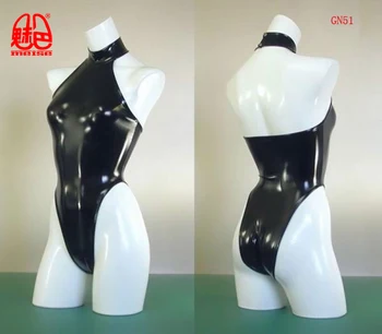 Aukštos Sumažinti Apynasrio maudymosi kostiumėlį Backless Bodysuit Dirbtiniais Odos vientisi maudymosi Kostiumėliai, Kūno Kostiumas PVC Blizga Arba Latekso Matt Catsuit Klubas Dėvėti
