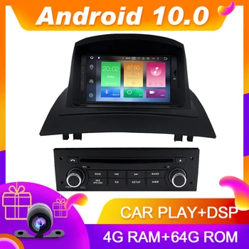 4GB IPS Android 10.0 automagnetolos DVD Multimedijos Už Renault Megane 2 Fluence 2002-2006 M. 2008 Auto Radijo, GPS Navigacija, Garso Vaizdo