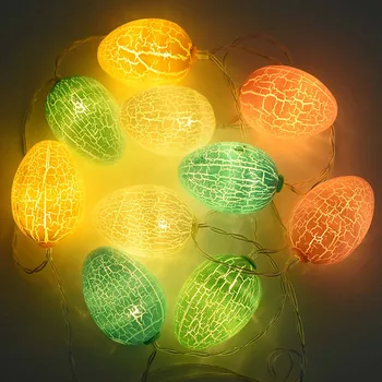 Velykų Kiaušinių Formos 10 LED Dekoratyvinis Kabinti Šviesos Ornamentų linksmų Velykų Dekoracijas Namuose Šventė Šalies Švyti Tamsoje Kiaušiniai