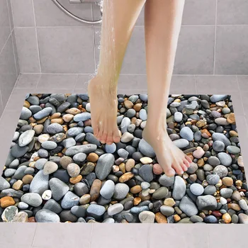 ZOOYOO 3D sienų lipdukai vandeniui akmenimis mados namų puošybai vonios kambarys, koridorius, priešslydžio sistema, grindys, vinilo grindų lipdukai