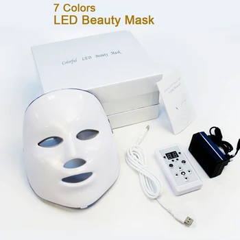 7 Spalvų LED Veido Kaukė Photon Led korėjos Fotonų Terapija Veido Kaukė Mašina, Šviesos Terapija Spuogų, Raukšlių Šalinimas Grožio Led Kaukė