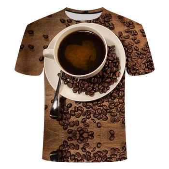Vasaros naujovė 3D T-shirt vyrai puodelis alaus spausdinti hip-hop apvalios kaklo trumpomis rankovėmis vyrams ir moterims marškinėliai T-shirt didmeninė viršų