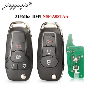 Jingyuqin 3/4 Mygtukai Flip Nuotolinio Klavišą imobilizavimo Fob 315MHz 49 Chip Hitag Pro Ford Fusion 2013-m. FCCID: N5F-A08TAA