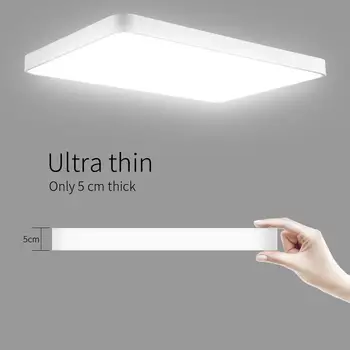 48W Ultra Plonas Aikštėje LED Lubų Žemyn Šviesos Vonios kambarys, Virtuvė, Gyvenamasis Lempos Diena/Šilta Balta Pritemdomi