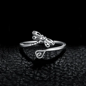 JewelryPalace Dragonfly Kubinis Cirkonis Žiedai 925 Sterlingas Sidabro Žiedai Moterims, Vienas Žiedas Sidabro 925 Papuošalai Fine Jewelry