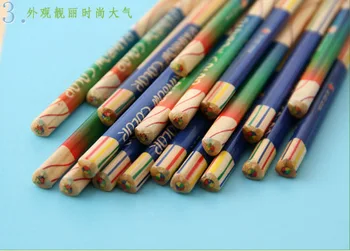 72pcs/daug , Kūrybos 4 1 vaivorykštės spalvų pieštukų grafiti , vaivorykštė medinių pieštukų vaikams 