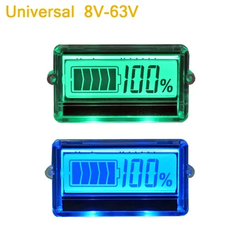 Universal Battery Monitor 12v 24v 36v 48v švino rūgšties Ličio lifepo4 li-ion baterijos Talpos indikatorius Skaitmeninis LCD Testeris, matuoklis