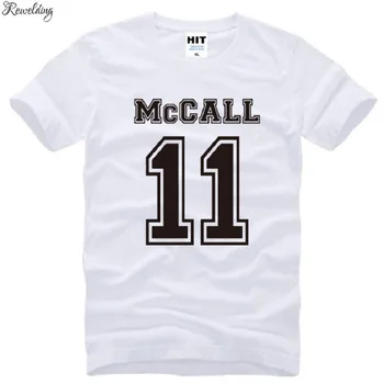 JAV TELEVIZIJOS TeenWolf McCall 11 Atspausdinta Marškinėliai Vyrams Mados Trumpas Rankovės O-Kaklo Medvilniniai vyriški T-Shirt Vasaros Stiliaus Teen Wolf Vyrai Tee Viršų