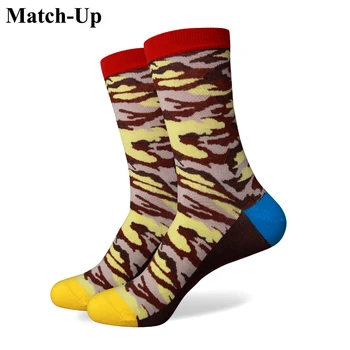 Rungtynės vyrų spalvinga šukuotos medvilnės kojinės 274