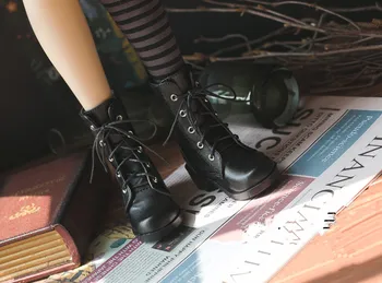 BJD doll batai tinka 1 / 3 SD13 dydžio juodos spalvos aukštos viršų batai nėrinių Martin įkrovos lėlės priedai