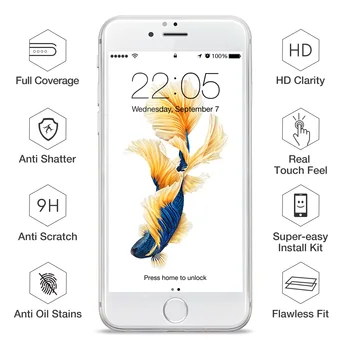 ESR Screen Protector, iPhone SE2 8 7 Plius Minkštas Kraštas Padengti Filmas HD Anti Blue-Ray Grūdintas Stiklas iPhone SE 2020 SE2 Stiklo