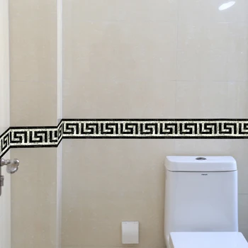 PVC lipni 3D Tapetai, Sienų, Virtuvė, Vonios kambarys Grindjuostes Linijos Lipdukas Nuimamas Šiuolaikinių Plytelių Siena Lipdukas Dekoras atsparus Vandeniui