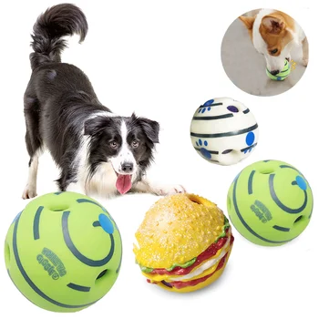 Šuns žaislas vokalo kamuolys skamba kamuolys Mokymo Mažų Didelių Šunų Silicio Šokinėja Interaktyvus Tvirtas Guminis žaislas