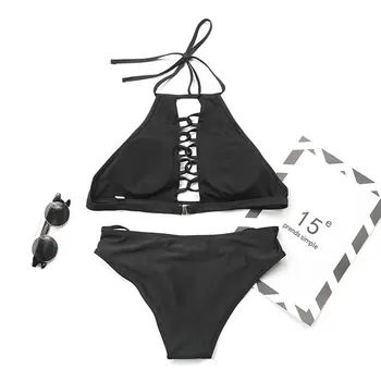 Vėjo Nauji moteriški maudymosi kostiumėlį Dviejų dalių Bikini Rinkiniai Moterims maudymosi Kostiumėliai, Tvarstis Bikini Komplektas, Push-up Paminkštinta Liemenėlė Maudymosi Paplūdimio