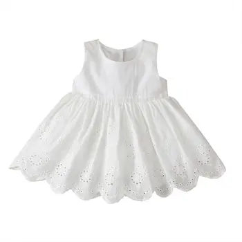 AA 2020 Bamblys Baby Girl Suknelės vientisos Spalvos Vestuvėms Bridesmaid Birthday Party Dress Drabužius Sundress