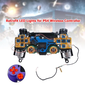 6-Spalva Luminated D-Pad Thumstick Veido Mygtuką DTF LED Rinkinys, skirtas PlayStation 4 PS4 Valdytojas