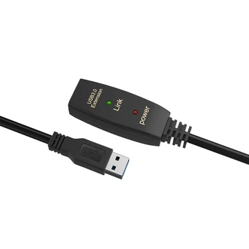 Aktyvus USB 3.0 ilgiklis 5M laidas USB 3.0 extender kartotuvas kabelis vyrų ir moterų su booster