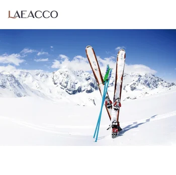 Laeacco Žiemos Sniego Kalnų Slidinėjimo Šiferis Saulėtą Dieną Atostogų Šalis Vaizdingas Fotografijos Fono Nuotrauką Fonas Foto Studija