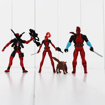 Naujas 4pcs/daug X-men Miręs baseinas Deadpool PVC Veiksmų Skaičius, Surinkimo Modelis Žaislas